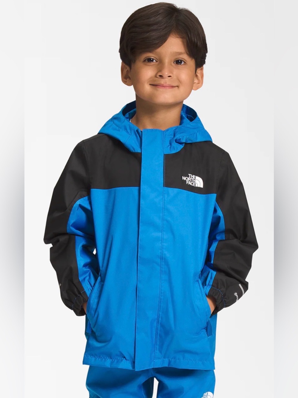 Kids Rain Jacket North Face Antora in Super Sonic Blue EUC